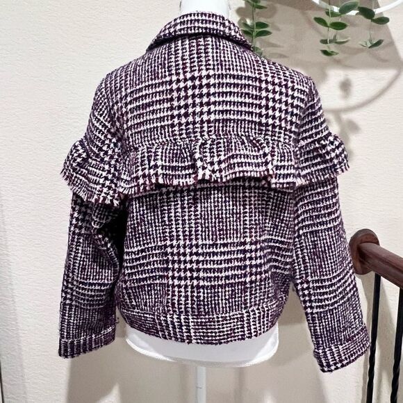 JACK by BB Dakota tweed ruffle jacket, sz Medium - Picture 3 of 8